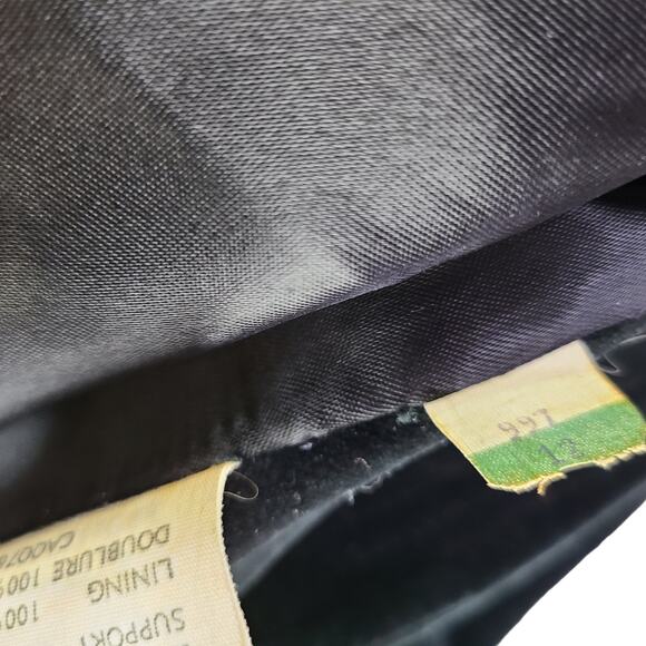 Vintage Surrey Classics Velvet Coat 12 Black Long Opera Steampunk Glam Goth - Picture 6 of 7